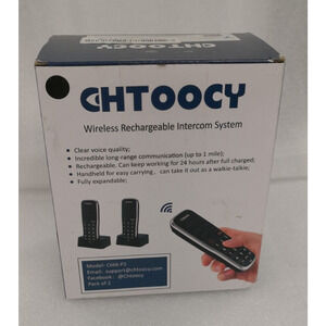 Chtoocy Wireless Intercom System CH-668 Rechargeable 1 Mile Range